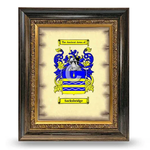 Sacksbridge Coat of Arms Framed - Heirloom