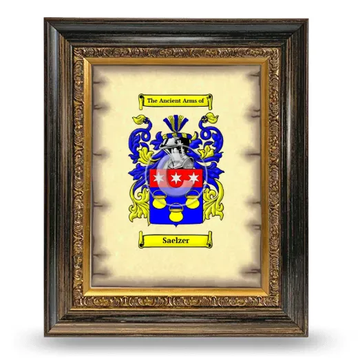 Saelzer Coat of Arms Framed - Heirloom