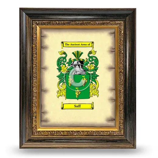 Saff Coat of Arms Framed - Heirloom