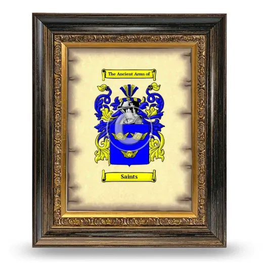 Saints Coat of Arms Framed - Heirloom