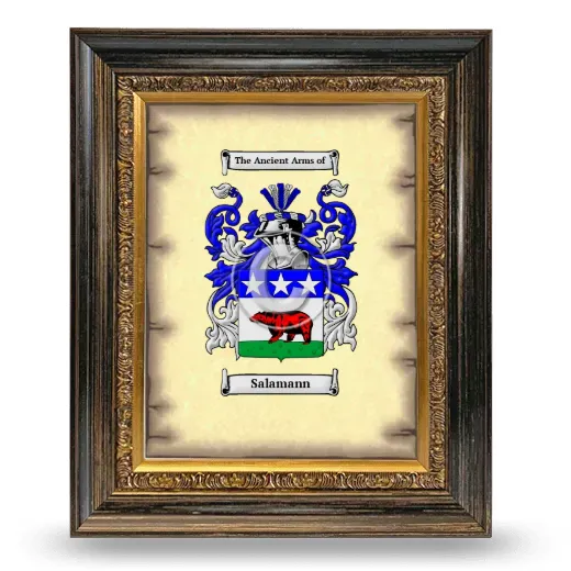 Salamann Coat of Arms Framed - Heirloom