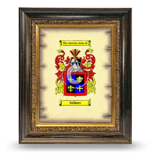 Salines Coat of Arms Framed - Heirloom