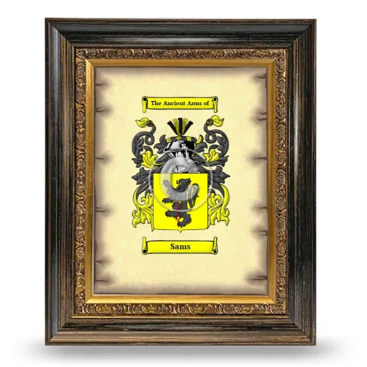 Sams Coat of Arms Framed - Heirloom