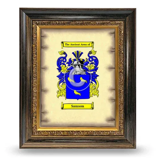 Samson Coat of Arms Framed - Heirloom