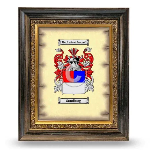 Sandburg Coat of Arms Framed - Heirloom