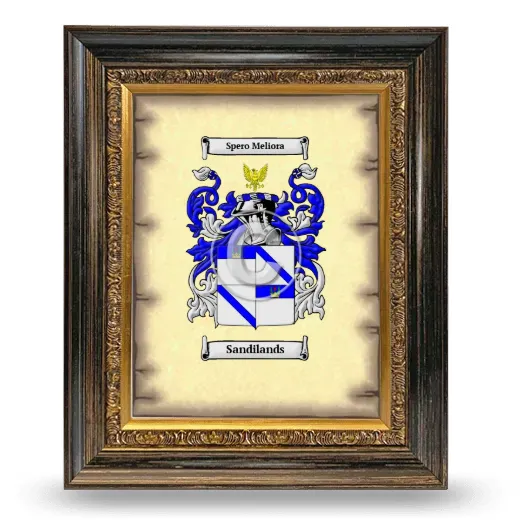 Sandilands Coat of Arms Framed - Heirloom