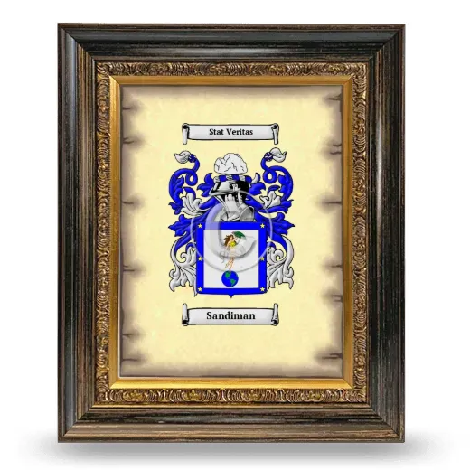 Sandiman Coat of Arms Framed - Heirloom