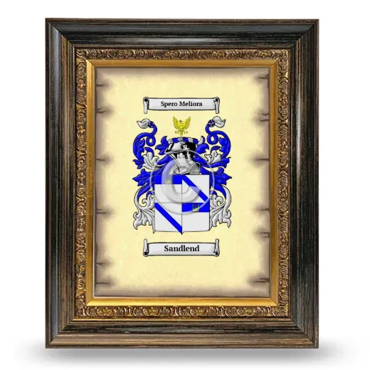 Sandlend Coat of Arms Framed - Heirloom