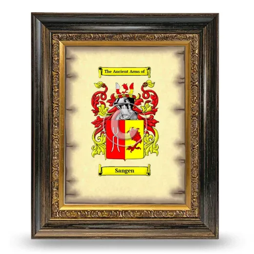 Sangen Coat of Arms Framed - Heirloom