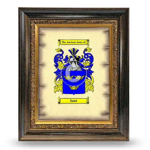 Sant Coat of Arms Framed - Heirloom