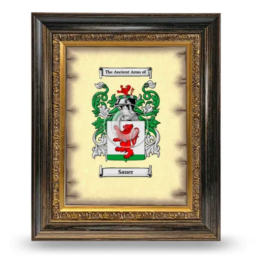 Sauer Coat of Arms Framed - Heirloom