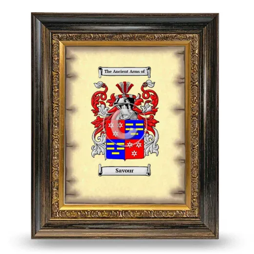 Savour Coat of Arms Framed - Heirloom