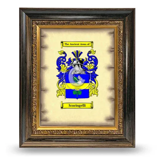 Scaringelli Coat of Arms Framed - Heirloom