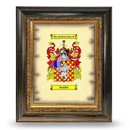 Scarlet Coat of Arms Framed - Heirloom