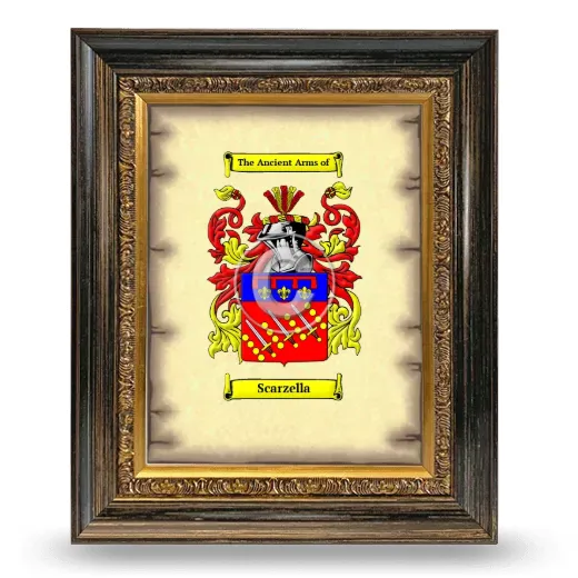 Scarzella Coat of Arms Framed - Heirloom