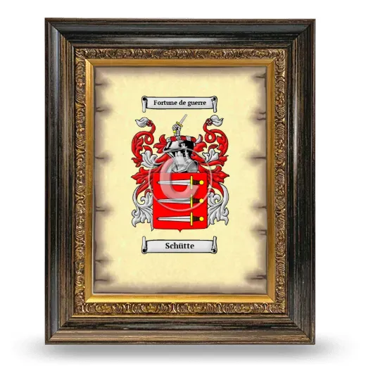 Schütte Coat of Arms Framed - Heirloom