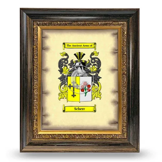 Scherr Coat of Arms Framed - Heirloom