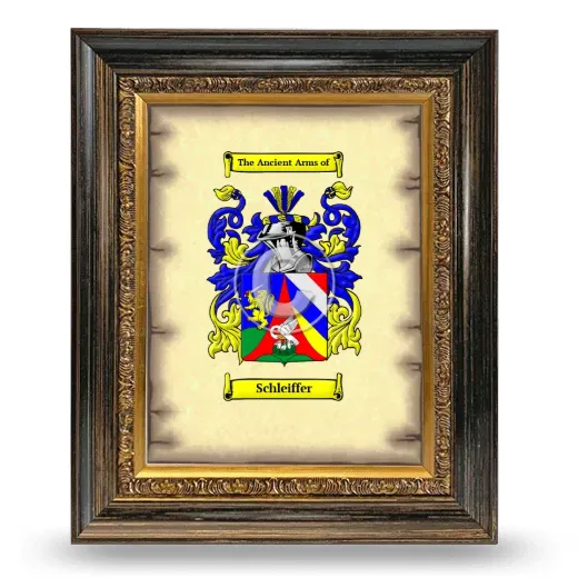 Schleiffer Coat of Arms Framed - Heirloom