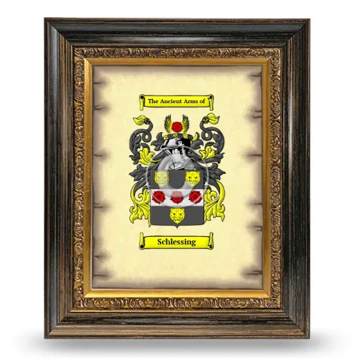 Schlessing Coat of Arms Framed - Heirloom