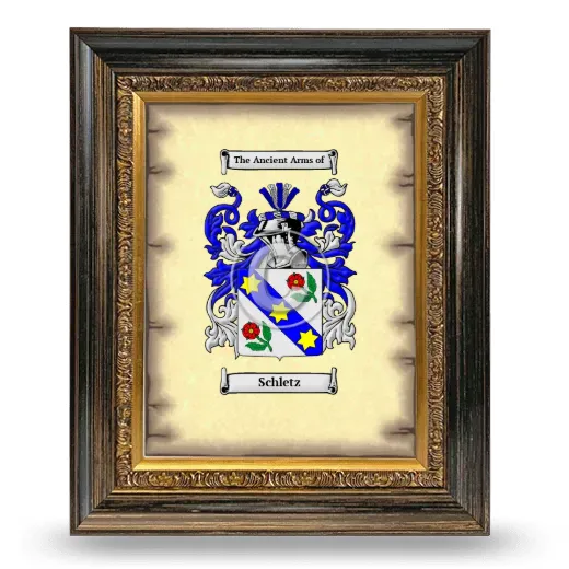 Schletz Coat of Arms Framed - Heirloom
