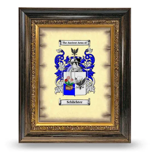 Schlichter Coat of Arms Framed - Heirloom