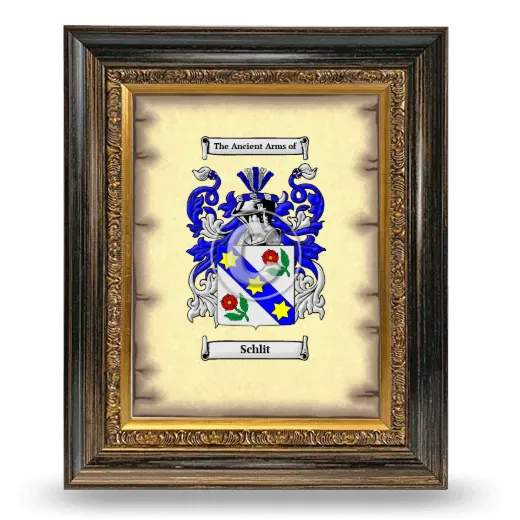 Schlit Coat of Arms Framed - Heirloom