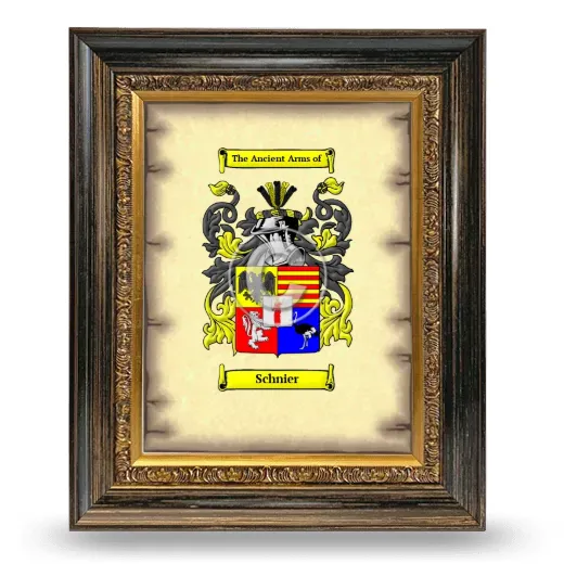 Schnier Coat of Arms Framed - Heirloom