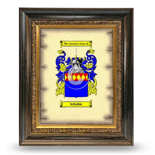 Schobie Coat of Arms Framed - Heirloom
