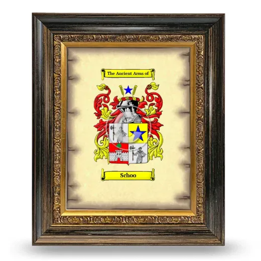Schoo Coat of Arms Framed - Heirloom