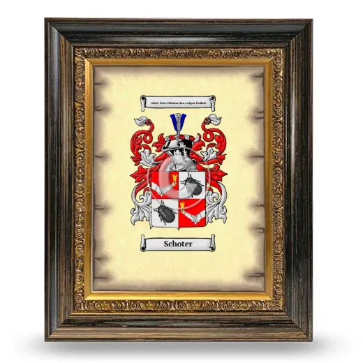 Schoter Coat of Arms Framed - Heirloom