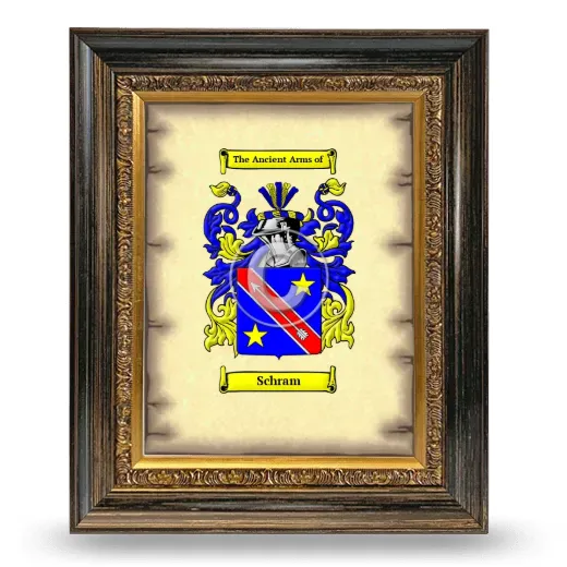 Schram Coat of Arms Framed - Heirloom