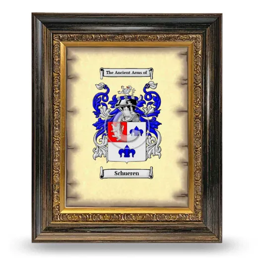 Schueren Coat of Arms Framed - Heirloom