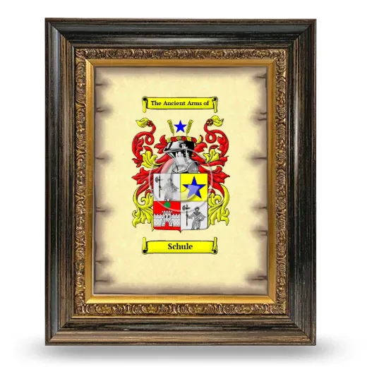 Schule Coat of Arms Framed - Heirloom