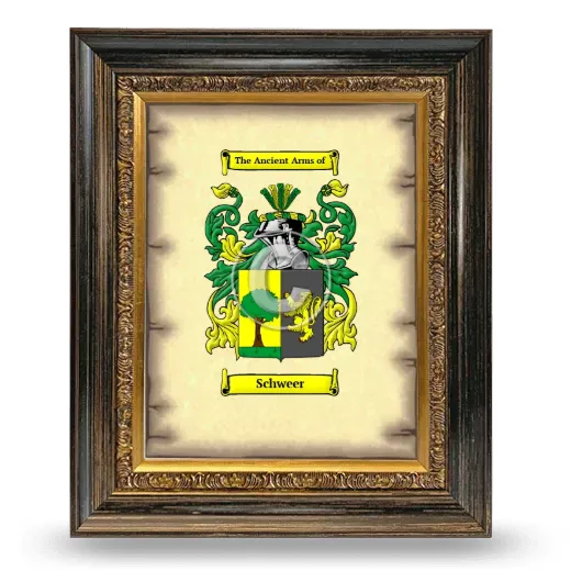 Schweer Coat of Arms Framed - Heirloom