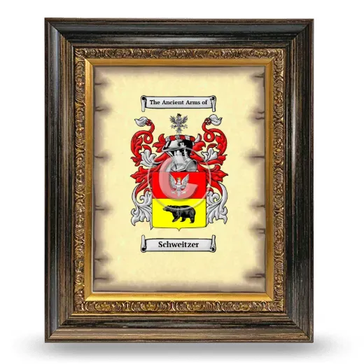 Schweitzer Coat of Arms Framed - Heirloom