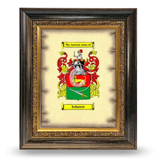 Schwert Coat of Arms Framed - Heirloom