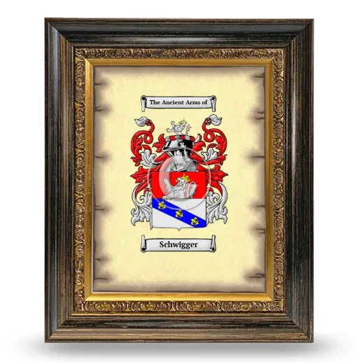 Schwigger Coat of Arms Framed - Heirloom