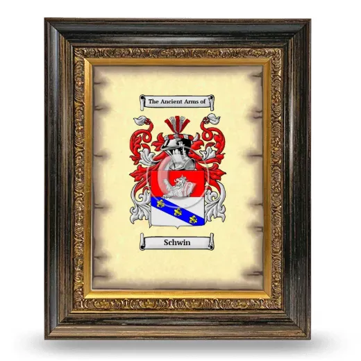 Schwin Coat of Arms Framed - Heirloom