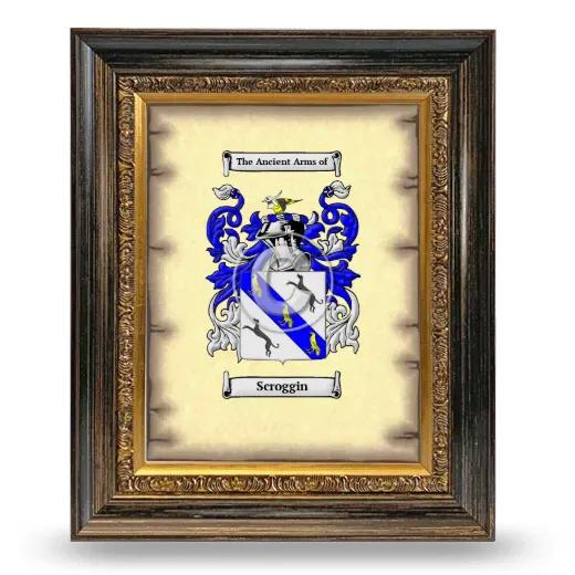 Scroggin Coat of Arms Framed - Heirloom