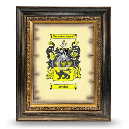 Scythes Coat of Arms Framed - Heirloom