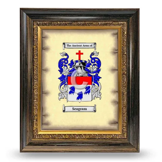 Seagram Coat of Arms Framed - Heirloom