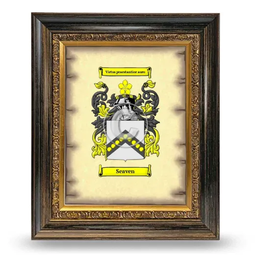 Seaven Coat of Arms Framed - Heirloom