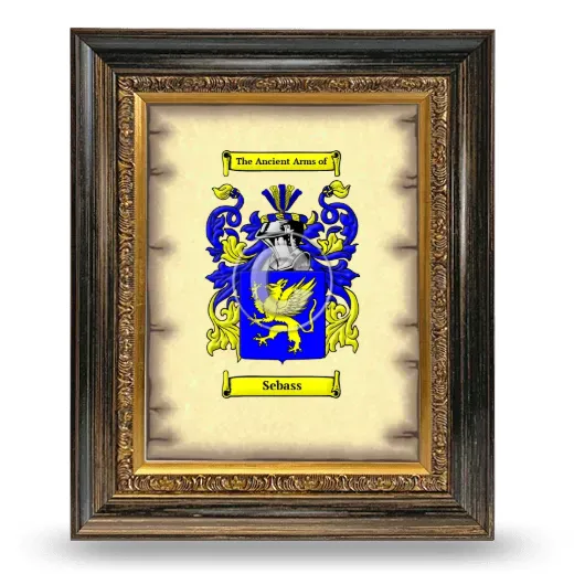 Sebass Coat of Arms Framed - Heirloom