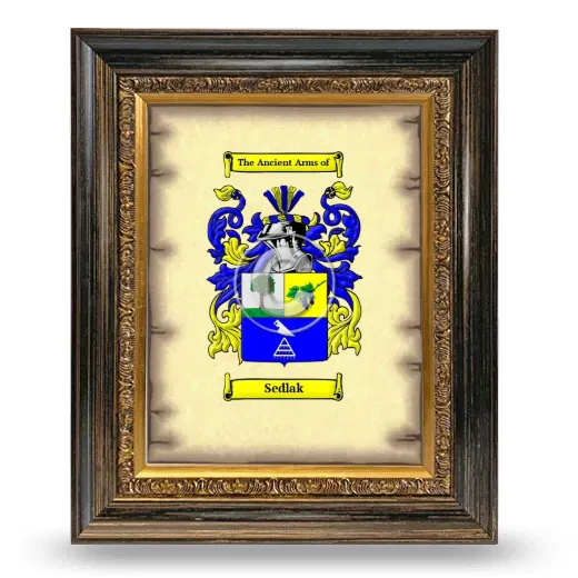 Sedlak Coat of Arms Framed - Heirloom