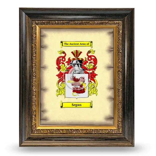 Segan Coat of Arms Framed - Heirloom