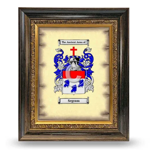 Segram Coat of Arms Framed - Heirloom