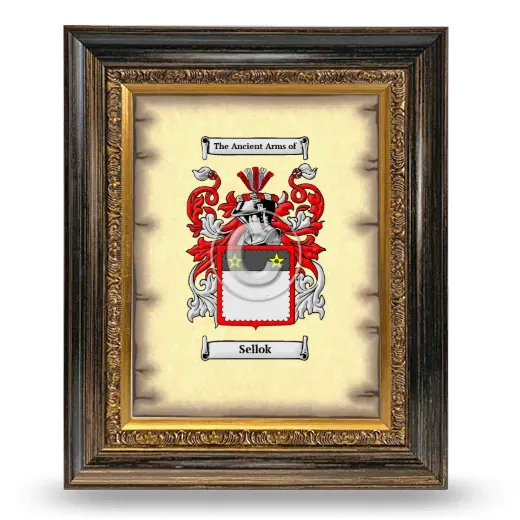 Sellok Coat of Arms Framed - Heirloom