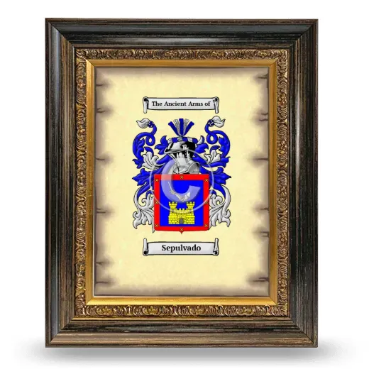 Sepulvado Coat of Arms Framed - Heirloom