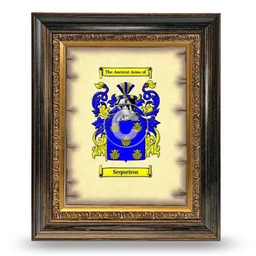 Sequeiros Coat of Arms Framed - Heirloom