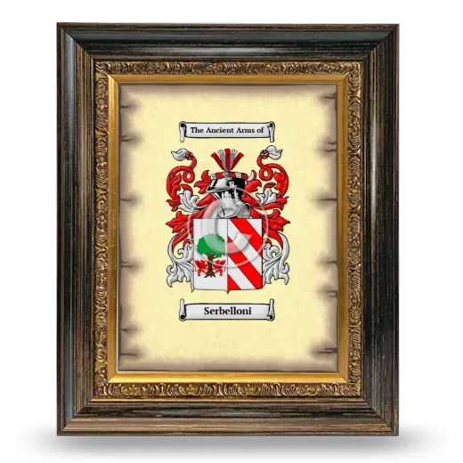 Serbelloni Coat of Arms Framed - Heirloom